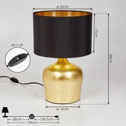 Hofstein Corcovada Tischleuchte Gold, 1-flammig -Günstiges Tischlampen Geschäft corcovada tischleuchte h3576045 3