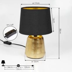 Hofstein Corcovada Tischleuchte Gold, 1-flammig -Günstiges Tischlampen Geschäft corcovada tischleuchte h3576069 3