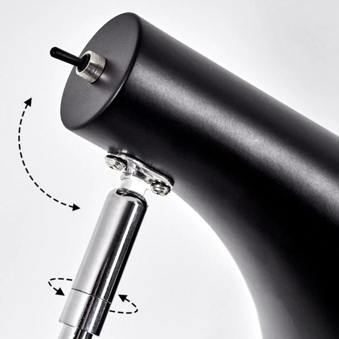 Hofstein Corralcay Tischleuchte Chrom, Schwarz, 1-flammig 8 Hofstein Corralcay Tischleuchte Chrom, Schwarz, 1-flammig – Bild 6