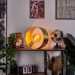 Hofstein Couma Tischleuchte Messing, 1-flammig