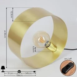 Hofstein Couma Tischleuchte Messing, 1-flammig -Günstiges Tischlampen Geschäft couma tischleuchte h3452479 3