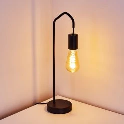 Hofstein Cuyama Tischleuchte Schwarz, 1-flammig -Günstiges Tischlampen Geschäft cuyama tischleuchte h3319277 2