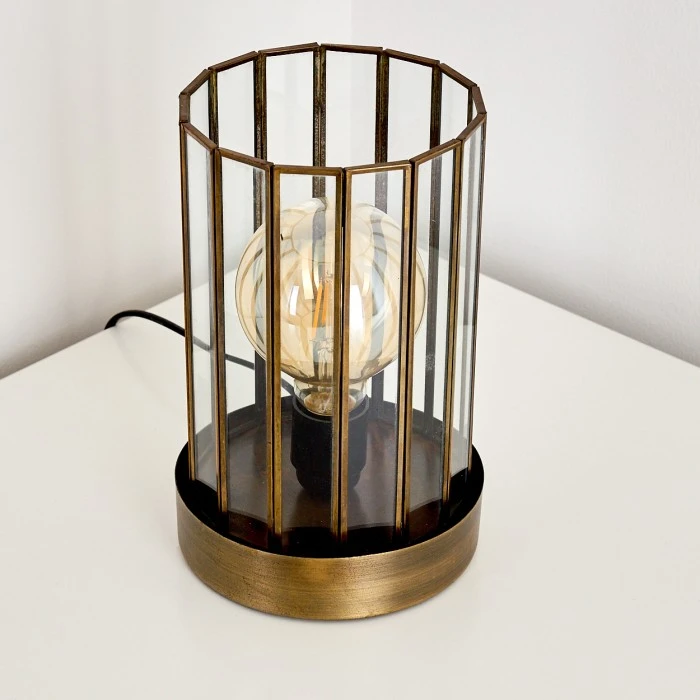 Hofstein Daikasa Tischleuchte Bronze, 1-flammig 6 Hofstein Daikasa Tischleuchte Bronze, 1-flammig – Bild 4