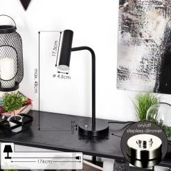 Hofstein Dalheim Tischleuchte LED Schwarz, 1-flammig -Günstiges Tischlampen Geschäft dalheim tischleuchte h3580219 3