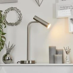 Hofstein Dalheim Tischleuchte LED Nickel-Matt, 1-flammig -Günstiges Tischlampen Geschäft dalheim tischleuchte h3652114 10