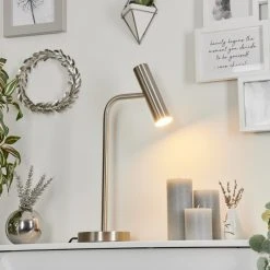 Hofstein Dalheim Tischleuchte LED Nickel-Matt, 1-flammig -Günstiges Tischlampen Geschäft dalheim tischleuchte h3652114 6