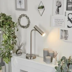 Hofstein Dalheim Tischleuchte LED Nickel-Matt, 1-flammig -Günstiges Tischlampen Geschäft dalheim tischleuchte h3652114 8