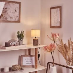 Hofstein Dambrois Tischleuchte Braun, Naturfarben, 1-flammig 23 Hofstein Dambrois Tischleuchte Braun, Naturfarben, 1-flammig -Günstiges Tischlampen Geschäft dambrois tischleuchte h3535035 10