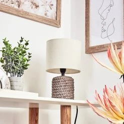 Hofstein Dambrois Tischleuchte Braun, Naturfarben, 1-flammig 24 Hofstein Dambrois Tischleuchte Braun, Naturfarben, 1-flammig -Günstiges Tischlampen Geschäft dambrois tischleuchte h3535035 11