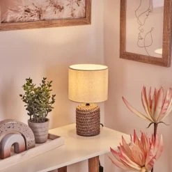 Hofstein Dambrois Tischleuchte Braun, Naturfarben, 1-flammig 19 Hofstein Dambrois Tischleuchte Braun, Naturfarben, 1-flammig -Günstiges Tischlampen Geschäft dambrois tischleuchte h3535035 6