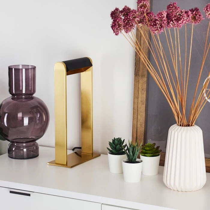 Hofstein Denhigh Tischleuchte LED Messing, Schwarz, Gold, 1-flammig 13 Hofstein Denhigh Tischleuchte LED Messing, Schwarz, Gold, 1-flammig – Bild 11