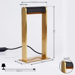 Hofstein Denhigh Tischleuchte LED Messing, Schwarz, Gold, 1-flammig 17 Hofstein Denhigh Tischleuchte LED Messing, Schwarz, Gold, 1-flammig -Günstiges Tischlampen Geschäft denhigh tischleuchte h3382615 3