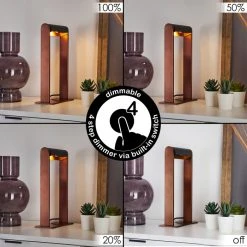 Hofstein Denhigh Tischleuchte LED Schwarz, Kupferfarben, 1-flammig -Günstiges Tischlampen Geschäft denhigh tischleuchte h3382639 1