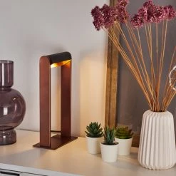 Hofstein Denhigh Tischleuchte LED Schwarz, Kupferfarben, 1-flammig -Günstiges Tischlampen Geschäft denhigh tischleuchte h3382639 6