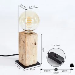 Hofstein Derville Tischleuchte Schwarz, Naturfarben, 1-flammig -Günstiges Tischlampen Geschäft derville tischleuchte h3535165 3