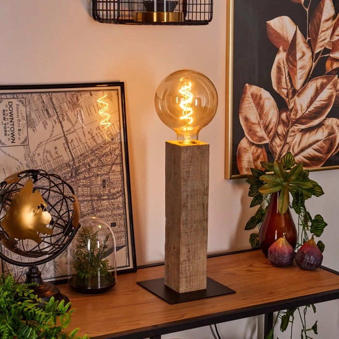 Hofstein Derville Tischleuchte Schwarz, Naturfarben, 1-flammig 3 Hofstein Derville Tischleuchte Schwarz, Naturfarben, 1-flammig