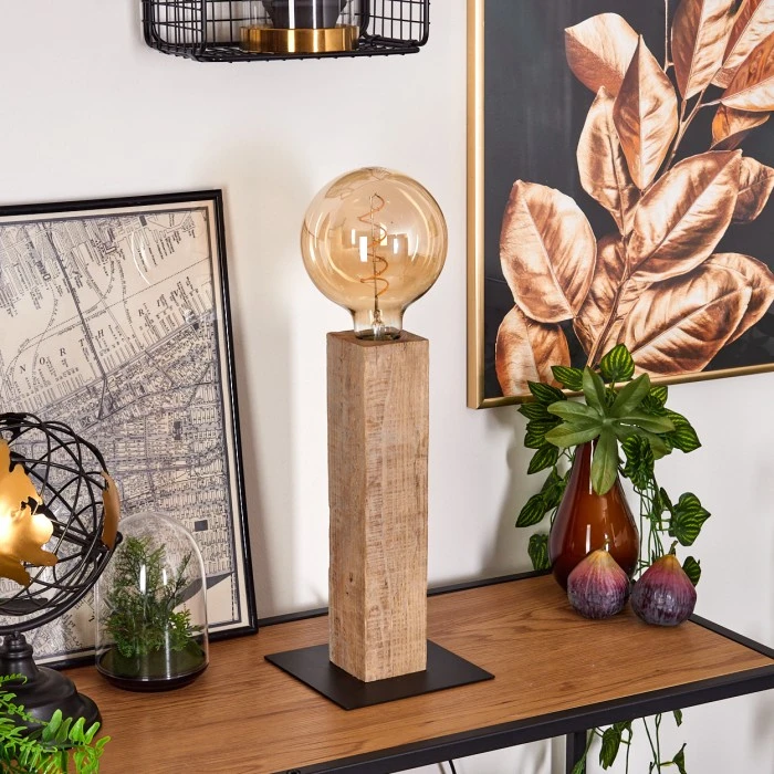 Hofstein Derville Tischleuchte Schwarz, Naturfarben, 1-flammig 11 Hofstein Derville Tischleuchte Schwarz, Naturfarben, 1-flammig – Bild 9