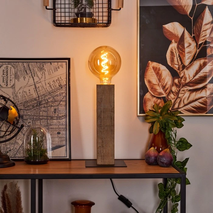 Hofstein Derville Tischleuchte Schwarz, Naturfarben, 1-flammig 12 Hofstein Derville Tischleuchte Schwarz, Naturfarben, 1-flammig – Bild 10