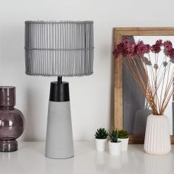 Hofstein Devon Tischleuchte Schwarz, Grau, 1-flammig -Günstiges Tischlampen Geschäft devon tischleuchte h3396216 10