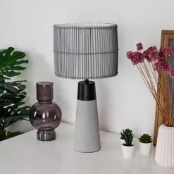 Hofstein Devon Tischleuchte Schwarz, Grau, 1-flammig -Günstiges Tischlampen Geschäft devon tischleuchte h3396216 9