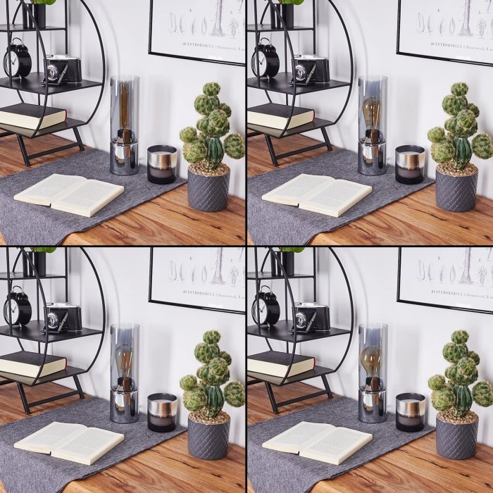 Hofstein Dulcita Tischleuchte Chrom, 1-flammig 4 Hofstein Dulcita Tischleuchte Chrom, 1-flammig – Bild 2