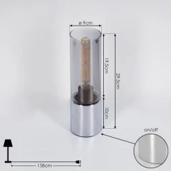 Hofstein Dulcita Tischleuchte Chrom, 1-flammig 15 Hofstein Dulcita Tischleuchte Chrom, 1-flammig -Günstiges Tischlampen Geschäft dulcita tischleuchte h3455067 3