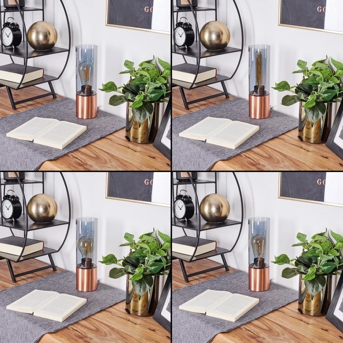 Hofstein Dulcita Tischleuchte Kupferfarben, 1-flammig 4 Hofstein Dulcita Tischleuchte Kupferfarben, 1-flammig – Bild 2