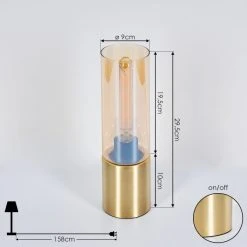 Hofstein Dulcita Tischleuchte Messing, 1-flammig -Günstiges Tischlampen Geschäft dulcita tischleuchte h3455104 3