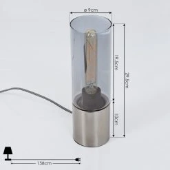 Hofstein Dulcita Tischleuchte Nickel-Matt, 1-flammig -Günstiges Tischlampen Geschäft dulcita tischleuchte h3535400 3