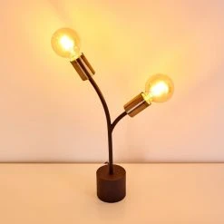 Hofstein Duvin Tischleuchte Schwarz-Gold, 2-flammig -Günstiges Tischlampen Geschäft duvin tischleuchte h3265116 do1 6