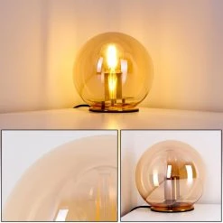 Hofstein Edane Tischleuchte Gold, 1-flammig