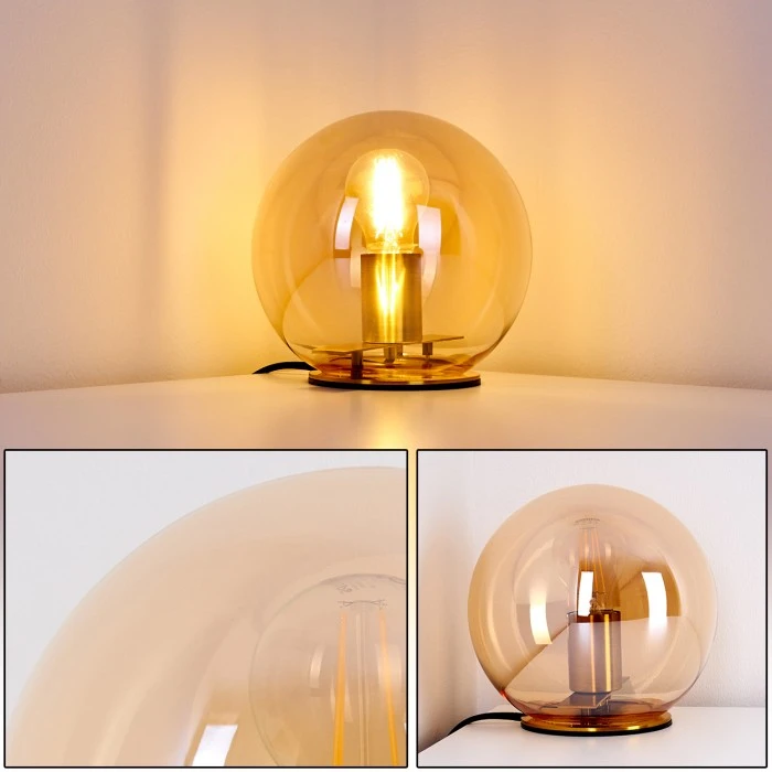 Hofstein Edane Tischleuchte Gold, 1-flammig 3 Hofstein Edane Tischleuchte Gold, 1-flammig