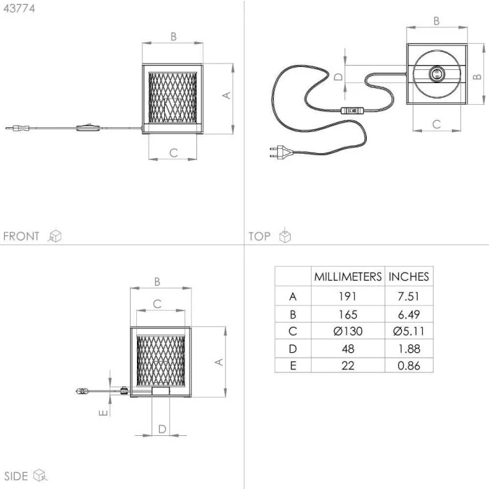 Eglo Leuchten Eglo CATTERICK Tischleuchte Schwarz, 1-flammig 6 Eglo Leuchten Eglo CATTERICK Tischleuchte Schwarz, 1-flammig – Bild 4