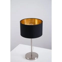 Eglo Leuchten Maserlo Tischleuchte Nickel-Matt, 1-flammig -Günstiges Tischlampen Geschäft eglo leuchten maserlo tischleuchte 31627 5