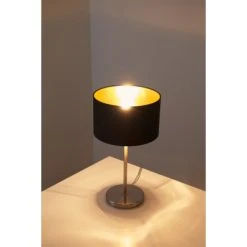 Eglo Leuchten Maserlo Tischleuchte Nickel-Matt, 1-flammig -Günstiges Tischlampen Geschäft eglo leuchten maserlo tischleuchte 31627 7