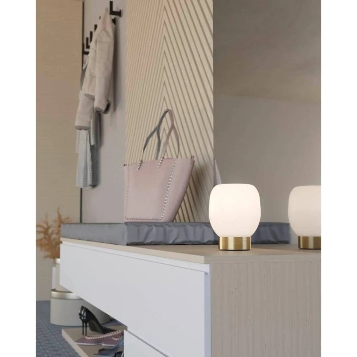 Eglo Leuchten Eglo MANZANARES Tischleuchte Messing, Gold, 1-flammig 5 Eglo Leuchten Eglo MANZANARES Tischleuchte Messing, Gold, 1-flammig – Bild 3