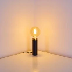 Hofstein Eichokori Tischleuchte Schwarz, Kupferfarben, 1-flammig -Günstiges Tischlampen Geschäft eichokori tischleuchte h3361436 4