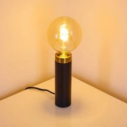 Hofstein Eichokori Tischleuchte Schwarz, Kupferfarben, 1-flammig -Günstiges Tischlampen Geschäft eichokori tischleuchte h3361436 5