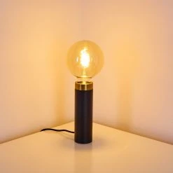 Hofstein Eichokori Tischleuchte Schwarz, Kupferfarben, 1-flammig -Günstiges Tischlampen Geschäft eichokori tischleuchte h3361436 7