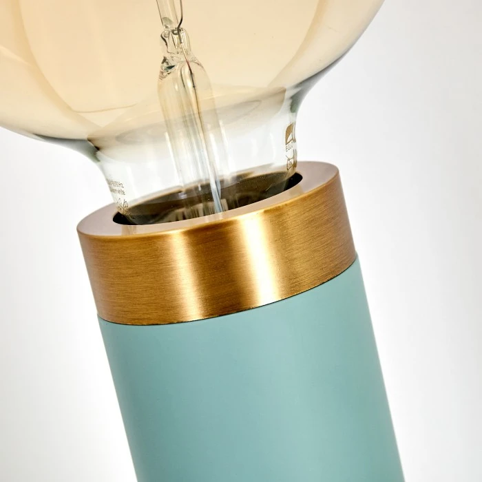Hofstein Eichokori Tischleuchte Kupferfarben, Türkis, 1-flammig 9 Hofstein Eichokori Tischleuchte Kupferfarben, Türkis, 1-flammig – Bild 7