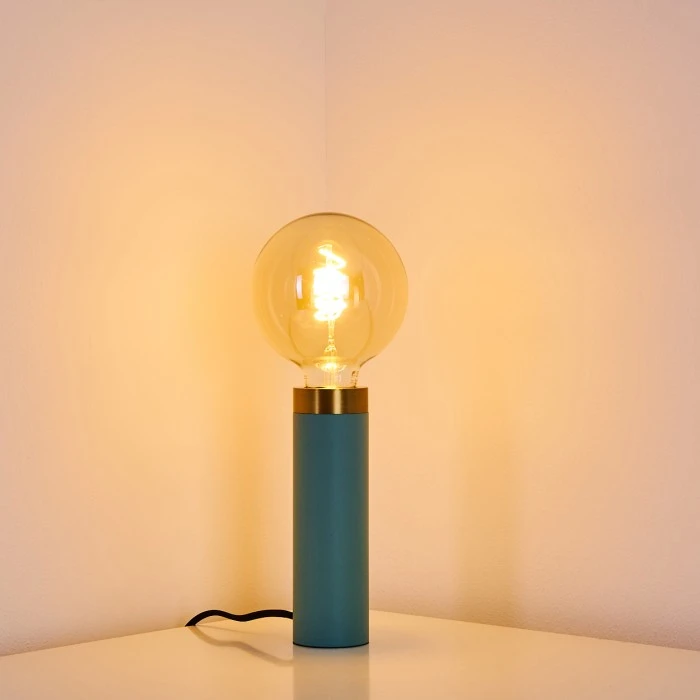 Hofstein Eichokori Tischleuchte Kupferfarben, Türkis, 1-flammig 10 Hofstein Eichokori Tischleuchte Kupferfarben, Türkis, 1-flammig – Bild 8