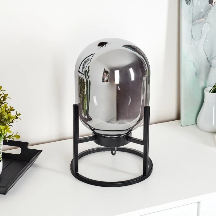 Hofstein Elvange Tischleuchte Schwarz, 1-flammig 4 Hofstein Elvange Tischleuchte Schwarz, 1-flammig – Bild 2