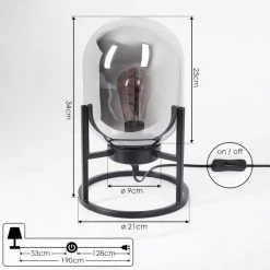 Hofstein Elvange Tischleuchte Schwarz, 1-flammig 19 Hofstein Elvange Tischleuchte Schwarz, 1-flammig -Günstiges Tischlampen Geschäft elvange tischleuchte h3595596 3
