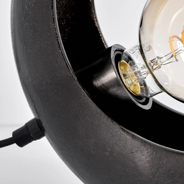 Hofstein Escoureda Tischleuchte Nickel-Matt, Schwarz, 1-flammig 8 Hofstein Escoureda Tischleuchte Nickel-Matt, Schwarz, 1-flammig – Bild 6