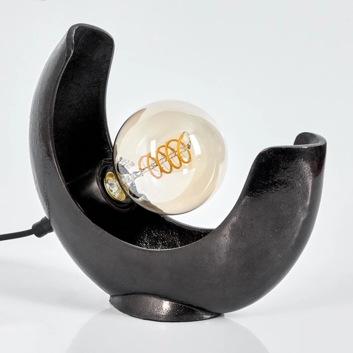 Hofstein Escoureda Tischleuchte Nickel-Matt, Schwarz, 1-flammig 10 Hofstein Escoureda Tischleuchte Nickel-Matt, Schwarz, 1-flammig – Bild 8