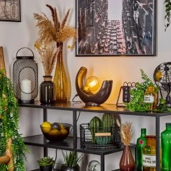 Hofstein Escoureda Tischleuchte Nickel-Matt, Schwarz, 1-flammig 22 Hofstein Escoureda Tischleuchte Nickel-Matt, Schwarz, 1-flammig -Günstiges Tischlampen Geschäft escoureda tischleuchte h3597378 8