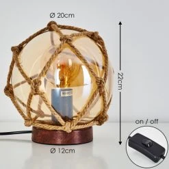 Hofstein Eslov Tischleuchte Rostfarben, Braun, 1-flammig -Günstiges Tischlampen Geschäft eslov tischleuchte h3338988 do1 1
