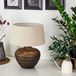 Hofstein Exchange Tischleuchte Braun, Weiß, 1-flammig -Günstiges Tischlampen Geschäft exchange tischleuchte h3397138 11