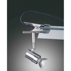 Fabas Luce ALICE Klemmleuchte Nickel-Matt, 1-flammig