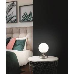 Fabas Luce Perla Tischleuchten Nickel glänzend, 1-flammig -Günstiges Tischlampen Geschäft fabas luce perla tischleuchten 3477 30 178 2